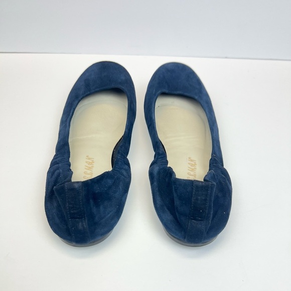 Delman Ballet Flats Womens Size 7.5M Navy Blue Suede Loafers - Picture 9 of 9